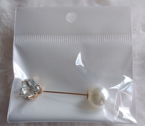 Pins Pearl with Heart Shape Stone