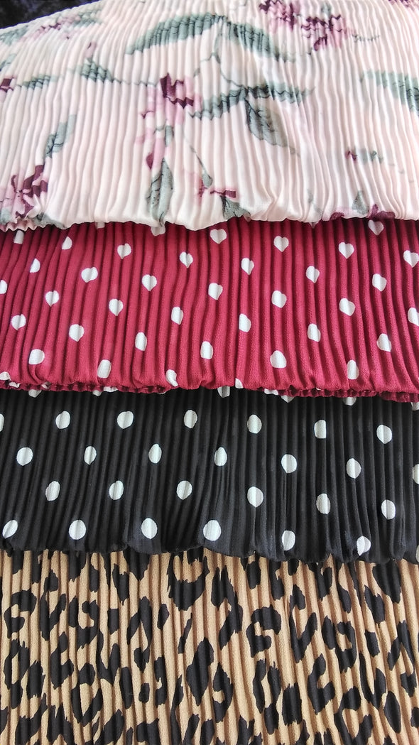 Chiffon Printed Pleated