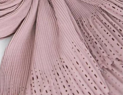 Chiffon Pleated Laser Cut