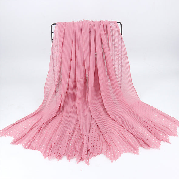 Chiffon Pleated Laser Cut