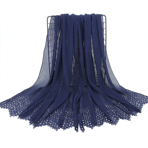 Chiffon Pleated Laser Cut