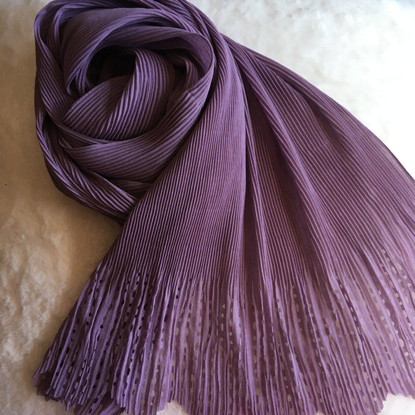 Chiffon Pleated Laser Cut
