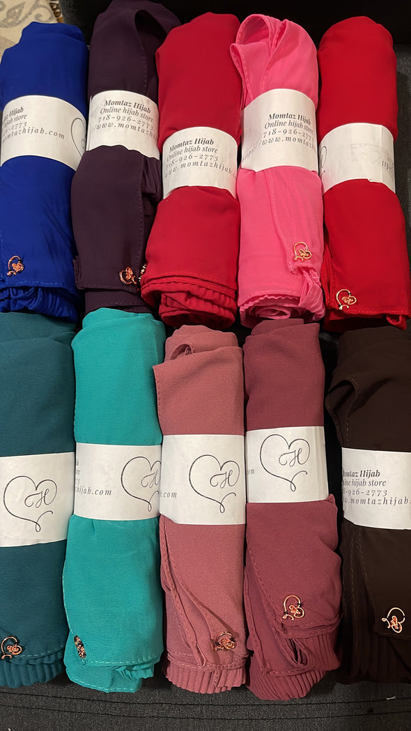 Chiffon Half Pleated
