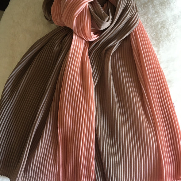 Chiffon Two Tone Pleated