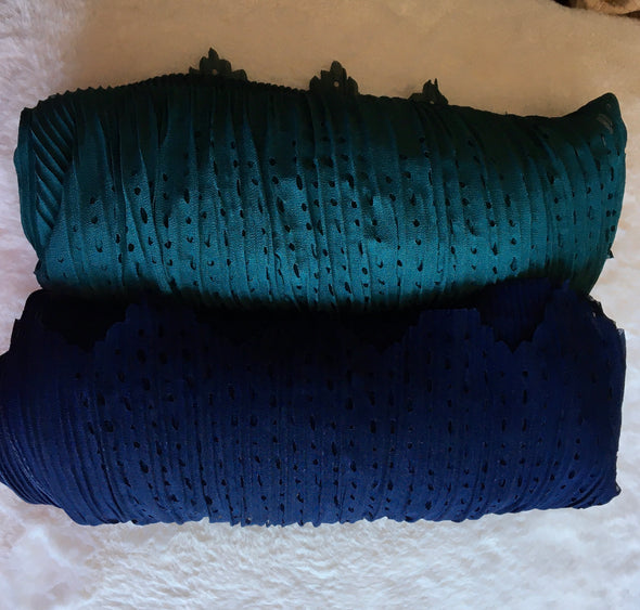 Chiffon Pleated Laser Cut