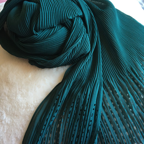 Chiffon Pleated Laser Cut