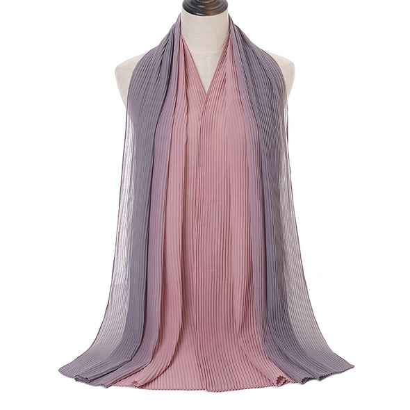 Chiffon Two Tone Pleated